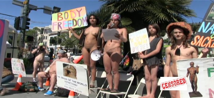 Desfile del Día de la Mujer Desnuda - 3 de abril de 2016 - San Francisco |  Chicos en las películas [BiM]